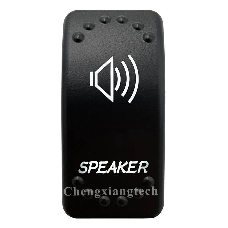 

White Led Latching On Off Rocker Switch Laser SPEAKER Waterproof IP68 Single Pole Single Throw Universal Switch Accessories