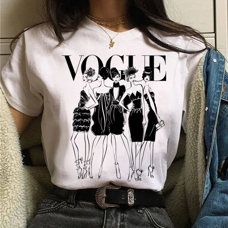 

New Women T Shirt VOGUE T Shirt Friday Print Tee Tops Vintage Coffee T-shirt Female Fashion Tshirt Harajuku Ullzang Tops Tee