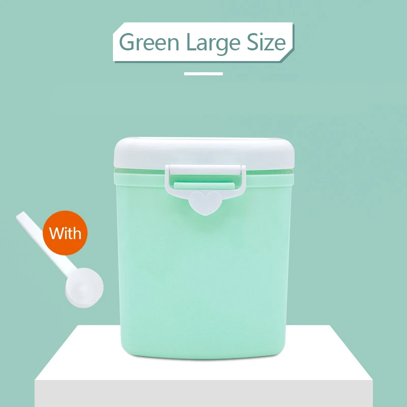 Green Large Size 1 шт., коробка для кормления новорожденных, портативный дозатор для молочного порошка, детские пищевые контейнеры для хранения, коробки - Цвет: Green Large Size