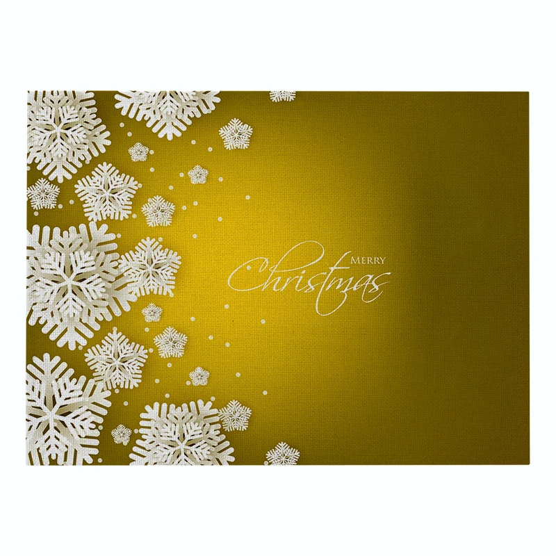 Рождественские подставки с 3D золотыми шариками и звездами из хлопка льна