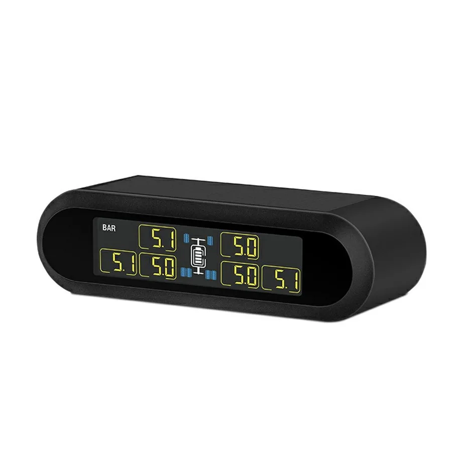 Портативная беспроводная система контроля давления в шинах TPMS с ЖК дисплеем и 6