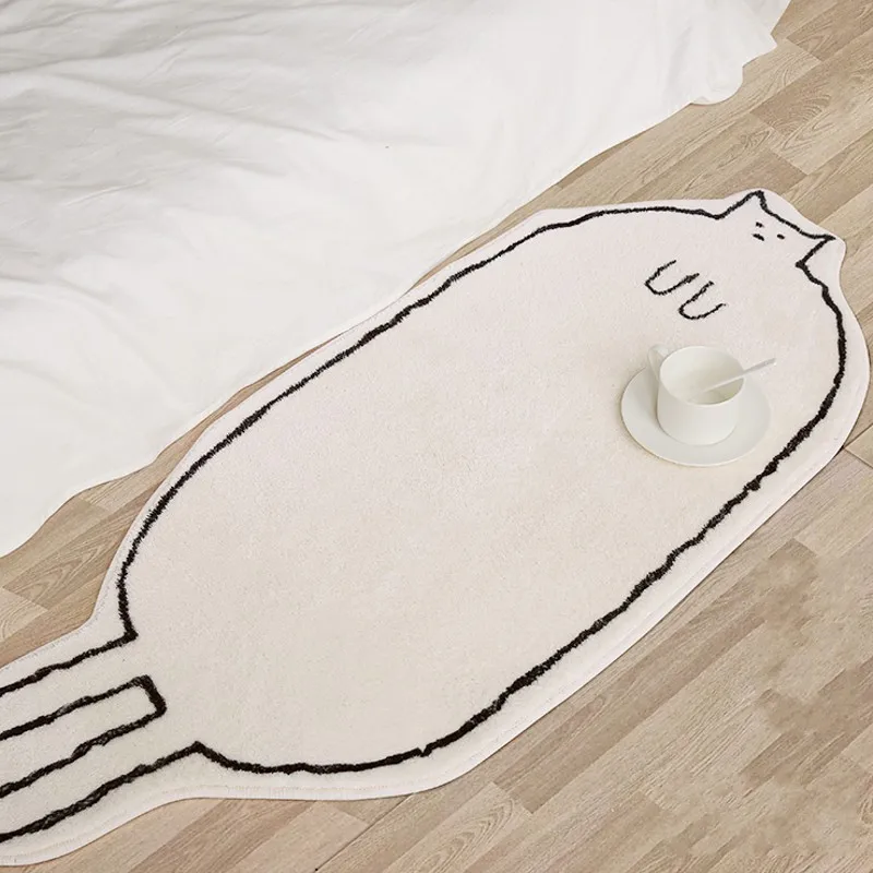

Многофункциональный мягкий флисовый коврик 50x120 см, прикроватный ковер для детской комнаты, Декоративный Напольный коврик с котенком
