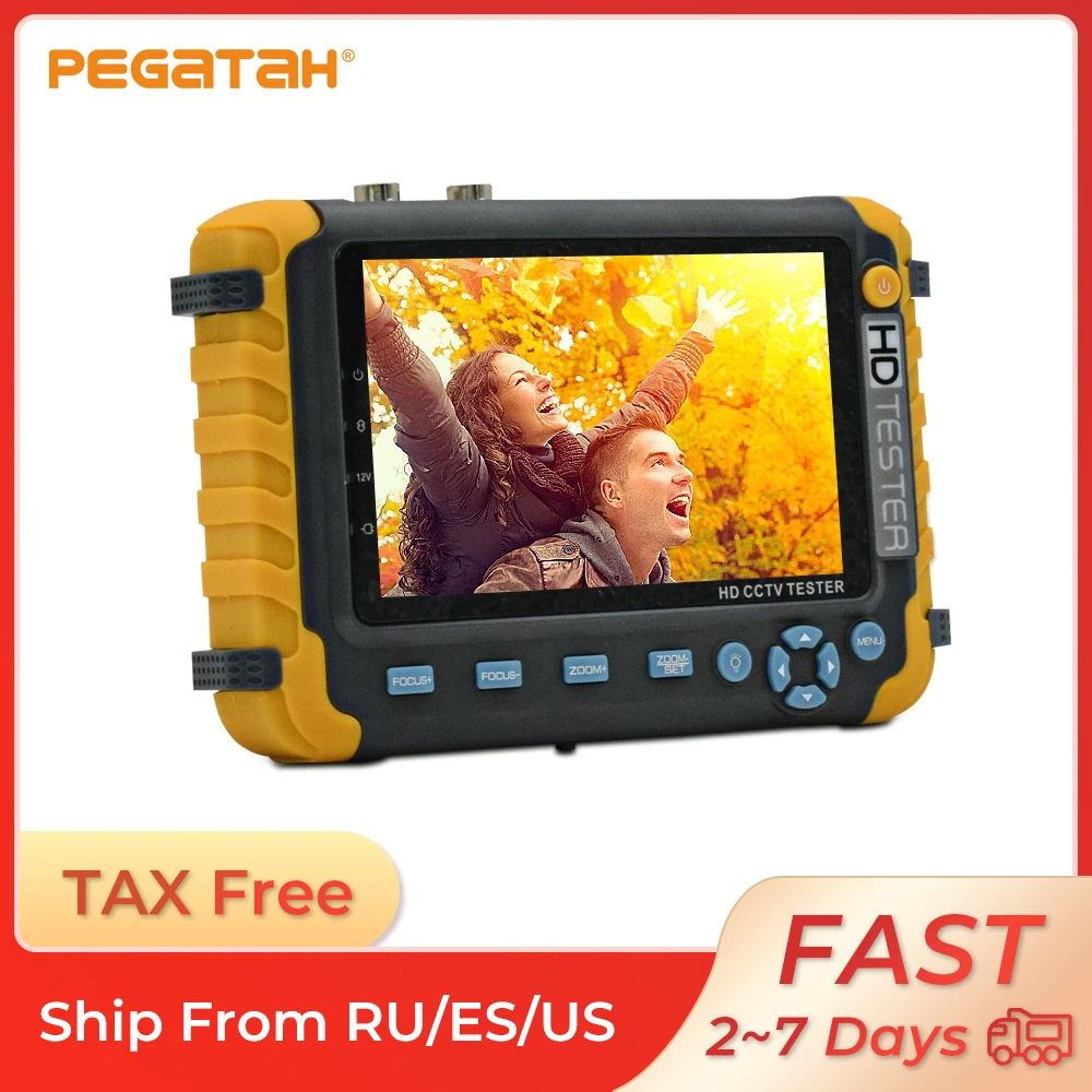 Новый 5 дюймов TFT ЖК дисплей 5MP 1080P AHD CVI аналоговые 4IN 1 CCTV Камера тестер монитора