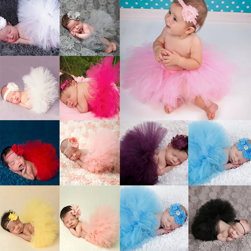 

Newborn Photography Props Infant Costume Outfit Princess Baby Tutu Skirt Headband Baby Photography Props Baby Skirt LA986711