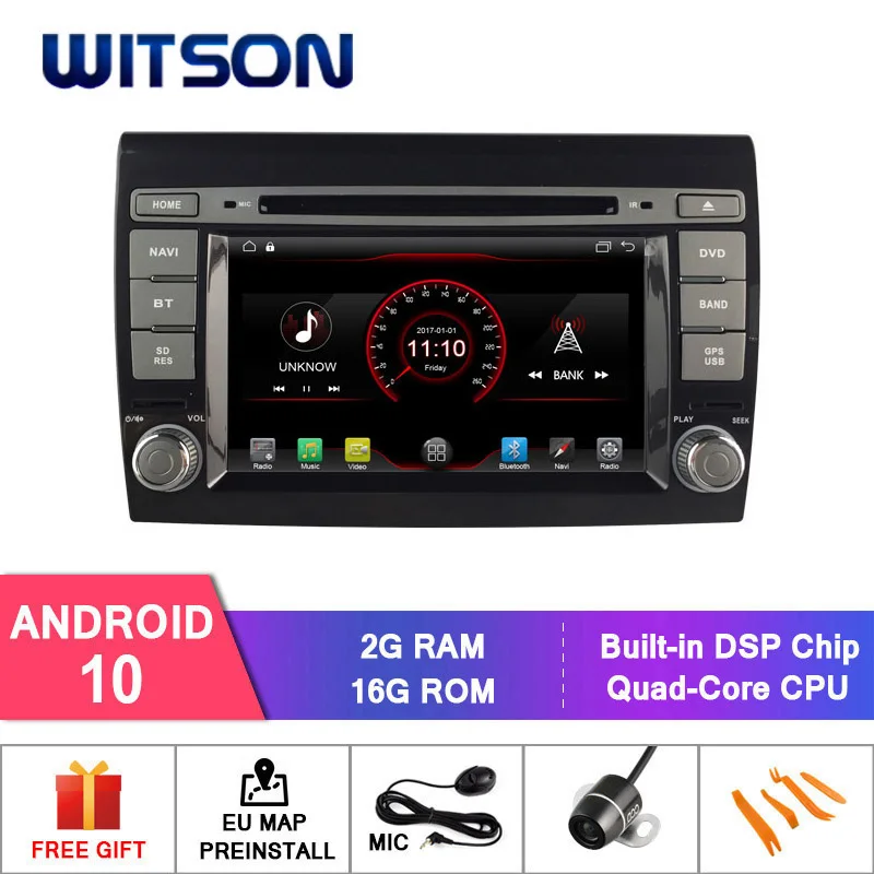 WITSON Android 8 1 автомобильный dvd плеер для FIAT BRAVO встроенный OBD функциональное Зеркало