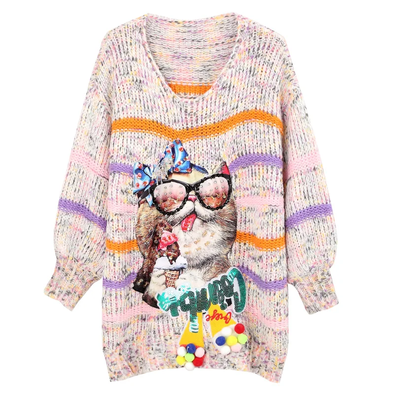 Женские свободные платья с блестками длинные вязаные рукавами фонариками весна