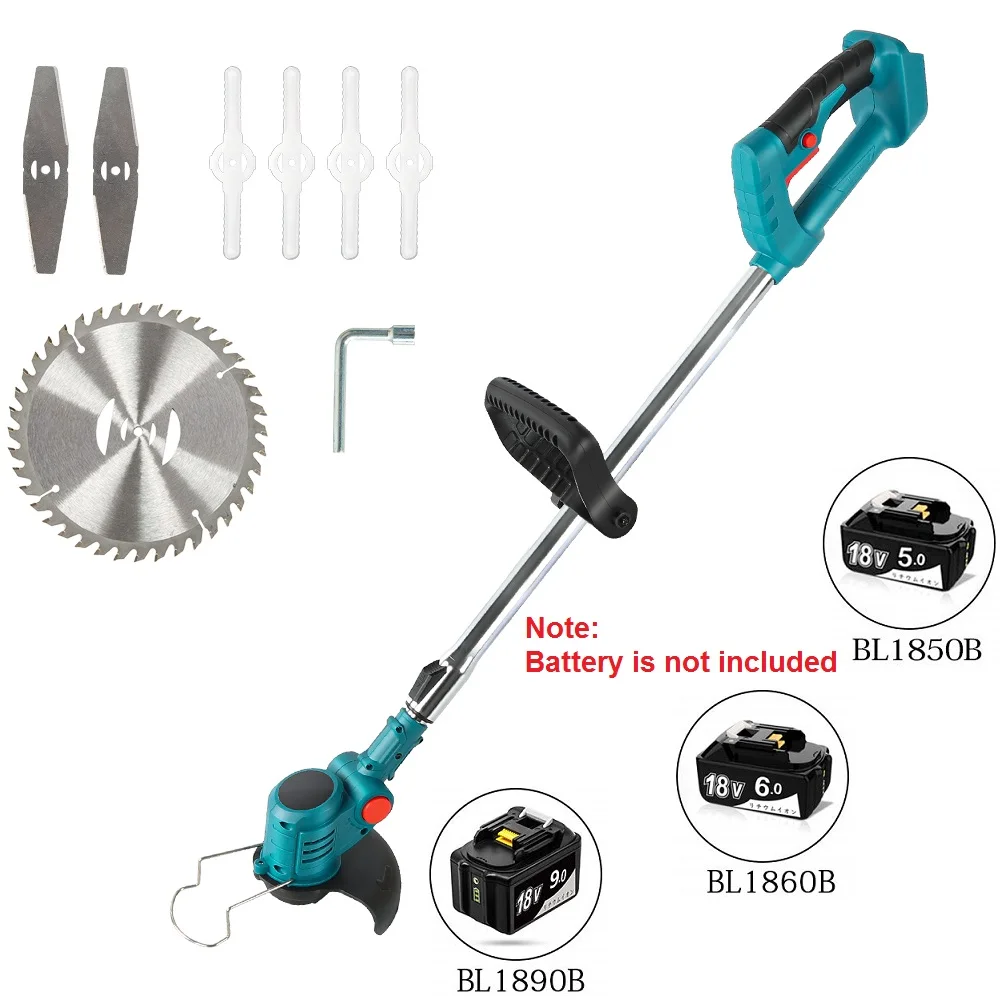 Electric Grass Trimmer for Makita 18V Lawn Mower Cordless Brush Li-Ion Auto Release String Cutter Power Household Garden Tools