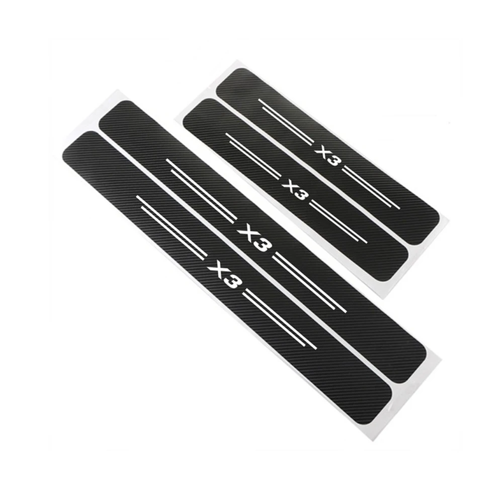 4pcs Carbon Fiber Door Sill Guards Cover Sticker for BMW X3 E83 F25 G01 E34 E36 E60 E90 E46 E39 E70 F10 F20 F30 X5 Accessories | Автомобили