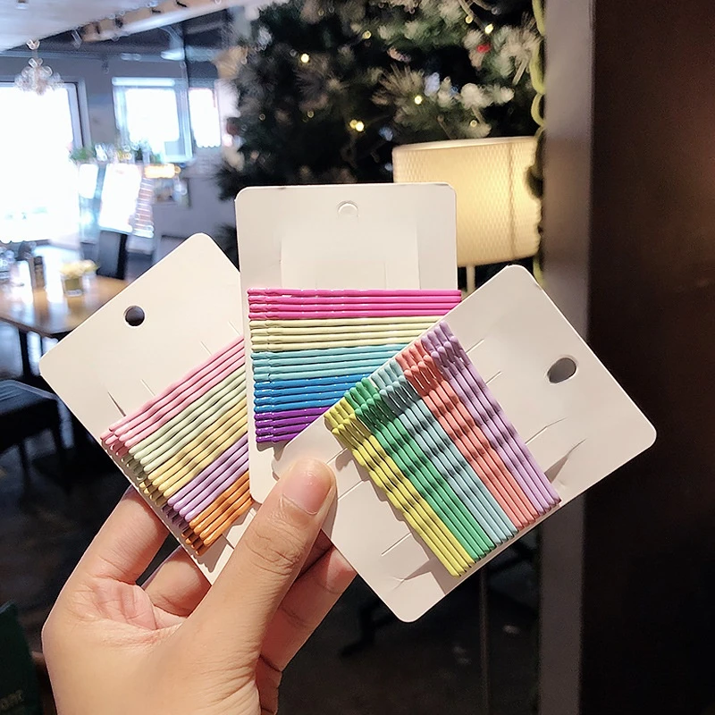 

20 Pcs/Bag New Fashion Colorful Hair Accessories For Women Girls Simple Sweet Hairpins Metal Cute Hair Clips