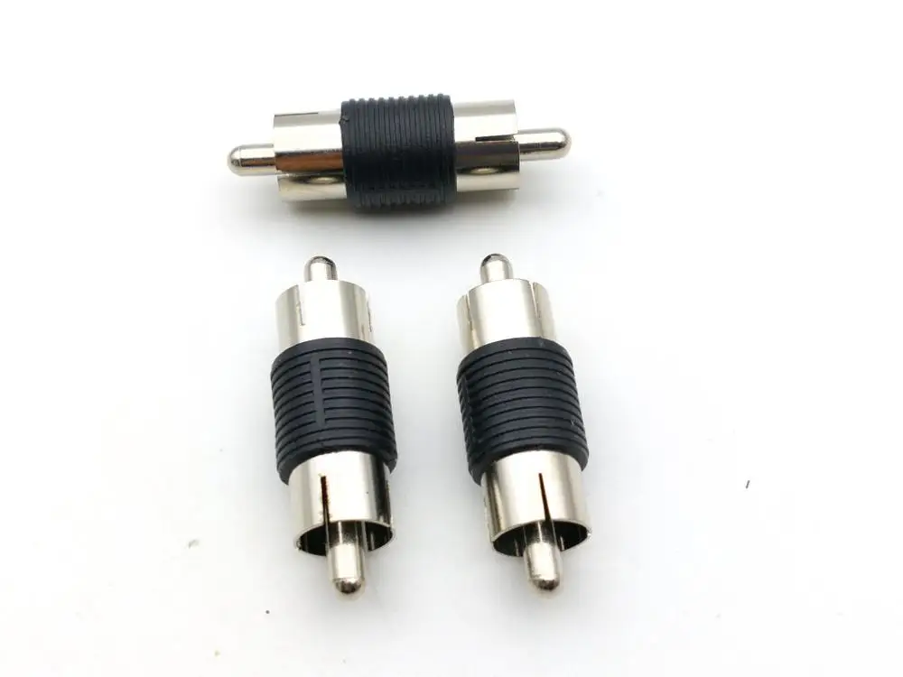 Переходник RCA адаптер штепсельная вилка к вилка|plug connector|plug maleplug rca |