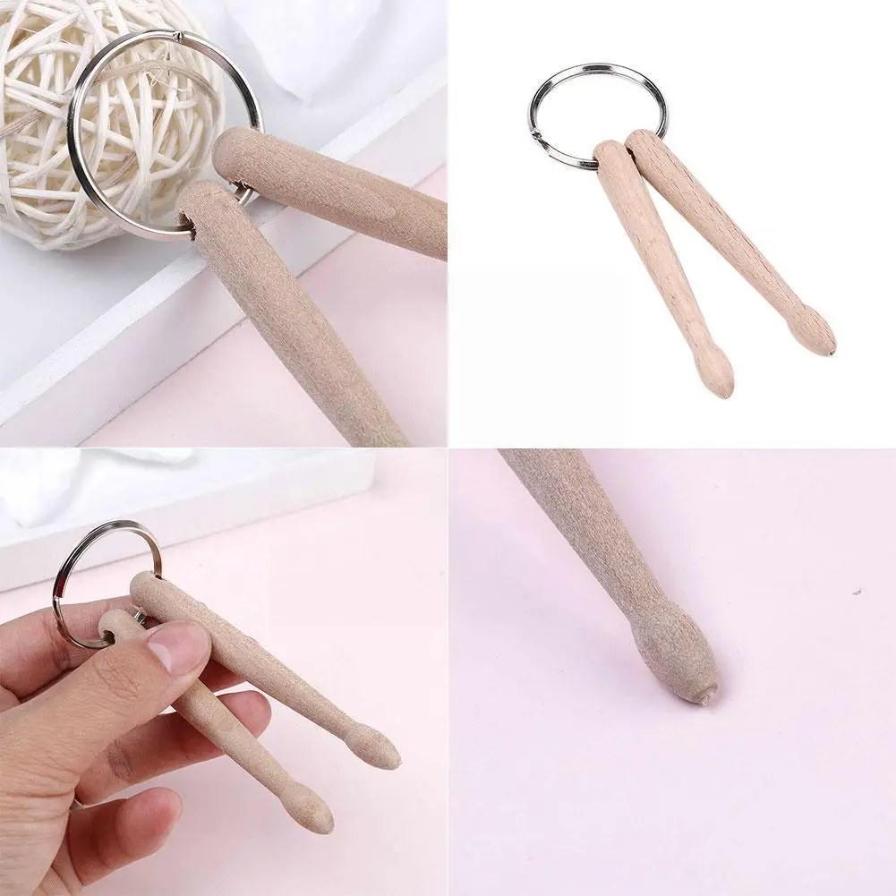 

Beech Snare Drum Stick Ring Pendant Environmentally Stick Accessories Fashion Friendly Ring Wooden Drum R8n0
