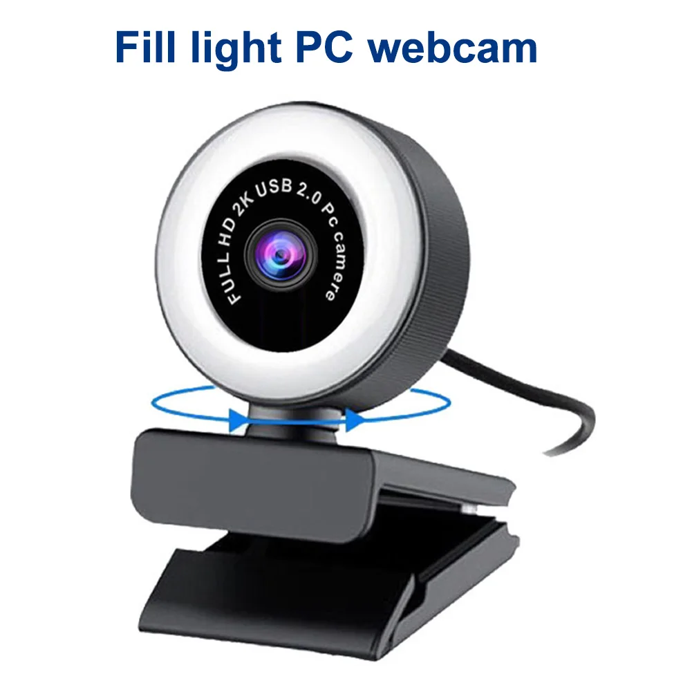 

Free Driver PC Webcam For Streaming HD 1080P Video Recording Clip On Plug And Play Ring Light 960A USB Pro Adjustable Gaming