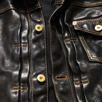 Free Shipping Wholesales Genuine Leather Jacket for Men Motor Biker Jackets Male Horsehide Slim Fit Comfortable Winter Coats