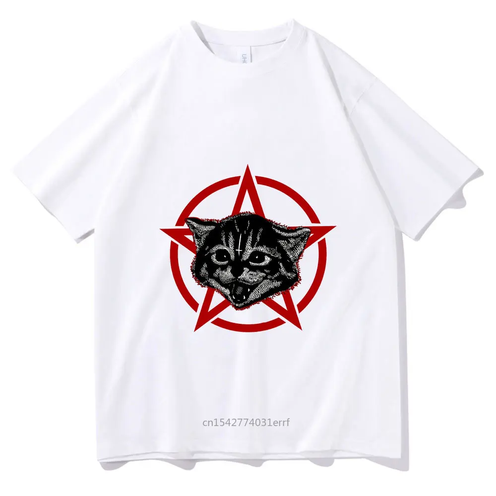 

Metal Music Cat Summer Essential Tshirt Oversized Tees Harajuku Print New Hip Hop Punk Style T-shirt