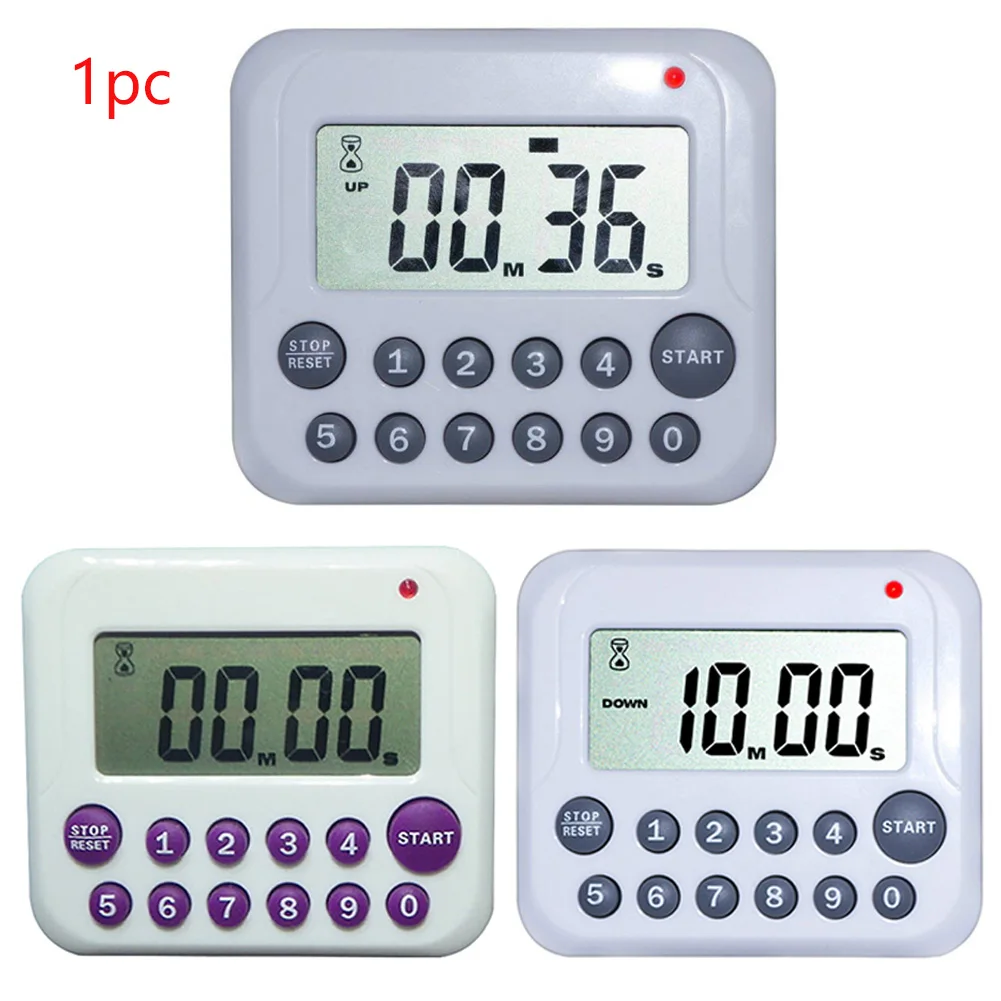 Работающий от батареи настольный ЖК экран кухонный таймер отсчитывает для
