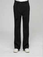 spring and autumn new mens fashion street hip hop casual pants black comfortable simple trousers youth straight pants