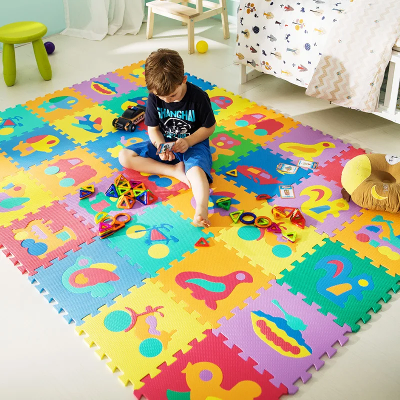 

Children's Mat EVA Kids Foam Puzzle Carpet Baby Play Mat Interlocking Floor Tiles with Alphabet and Numbers DropShipping