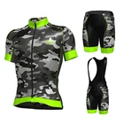 2020 Ropa Ciclismo Велоспорт Джерси комплект велосипедные шорты дышащая камуфляжная зеленая летняя быстросохнущая MTB велосипедная одежда