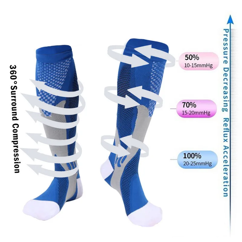 

Running Compression Socks Stockings 20-30 mmhg Men Women Sports Socks for Marathon Cycling Football Varicose Veins