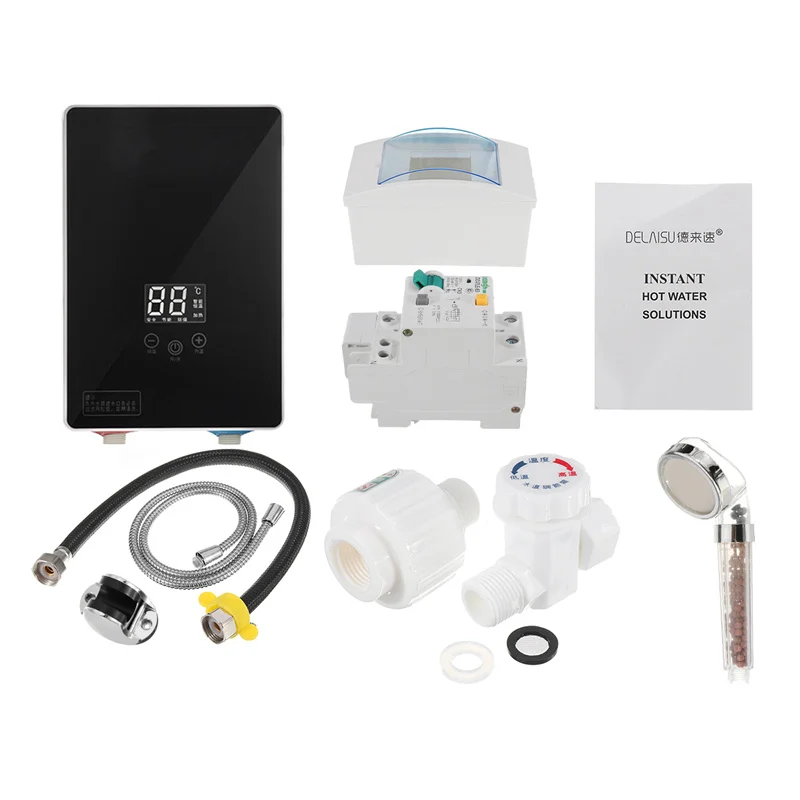 

6000W 220V Instant Electric Tankless Water Heater Instantaneous Water Heaters Instant Water Heating Fast 3 seconds Hot Shower