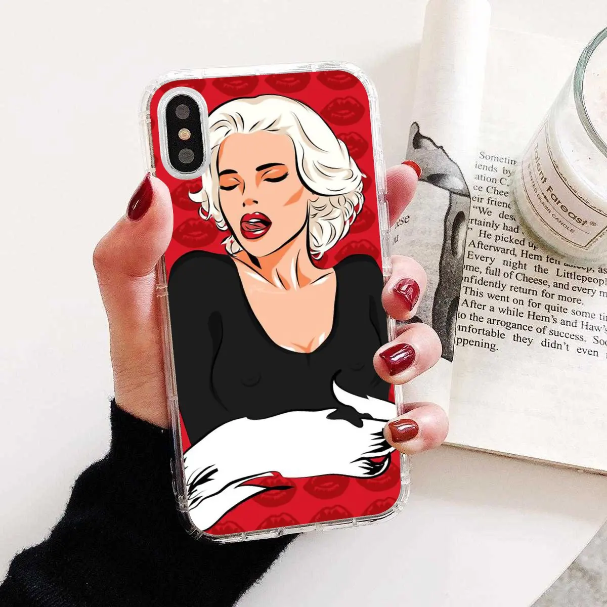 Тонкий силиконовый мягкий ТПУ чехол для телефона с красным ртом ZTE Blade A910 A610 A530 A510