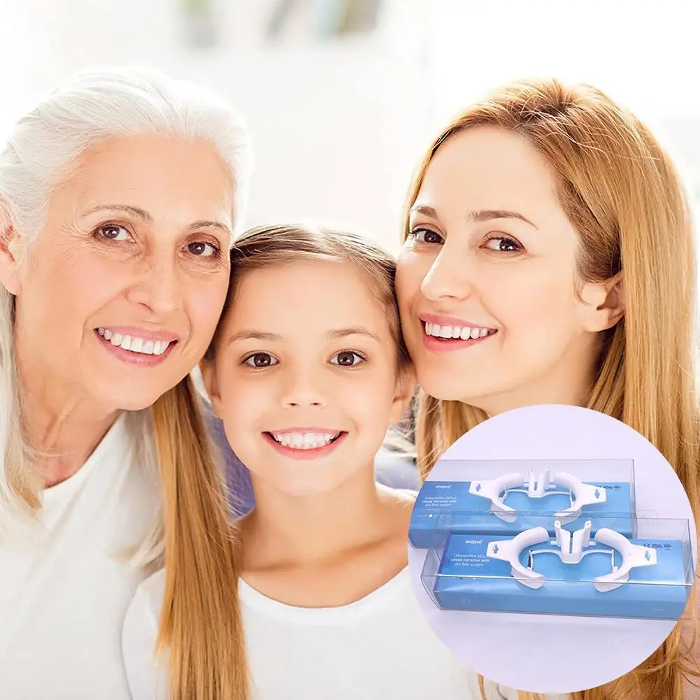 

Orthodontic tools for orthodontic treatment of teeth with dental mouth openers, cheek-lip retractors in the mouth