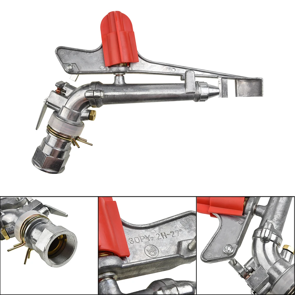 

1.5 Inch Irrigation Spray Gun Sprinkler Gun Large 360° Adjustable Impact Sprayer Adjustable Impact Sprayer