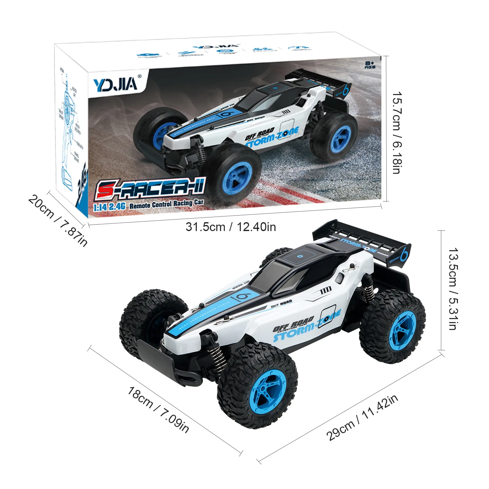 

1/14 RC Car 2.4GHz 4WD Four-Wheel Radio Controlled Off-Road Race Remote Control Drift Car Toys for Boys Childrens Gift