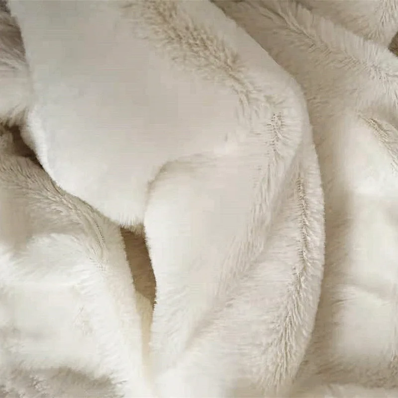 

TONGDI Plush Soft Warm Raschel Synthetic Fox Rabbit Hair Throw Blanket Thick Luxury For Girl Gift Winter Couch Cover Bed Sofa