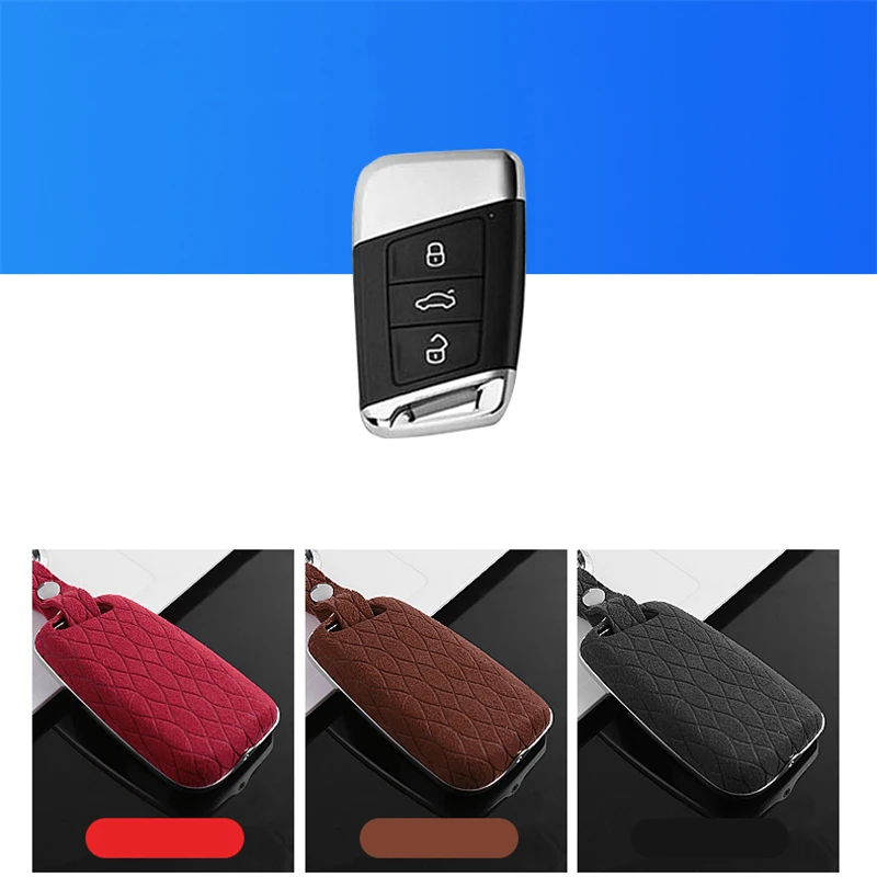 

Faux Flip fur car key case For VW Golf Bora Jetta POLO7 MK7 Passat Skoda Kodiaq Superb Octavia Combi A7 A5 Fabia SEAT Ibiza Leon