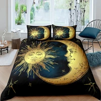 home textiles luxury 3d sun and moon print duvet cover set 23 pcs pillowcase kids bedding set aueuukus queen and king size