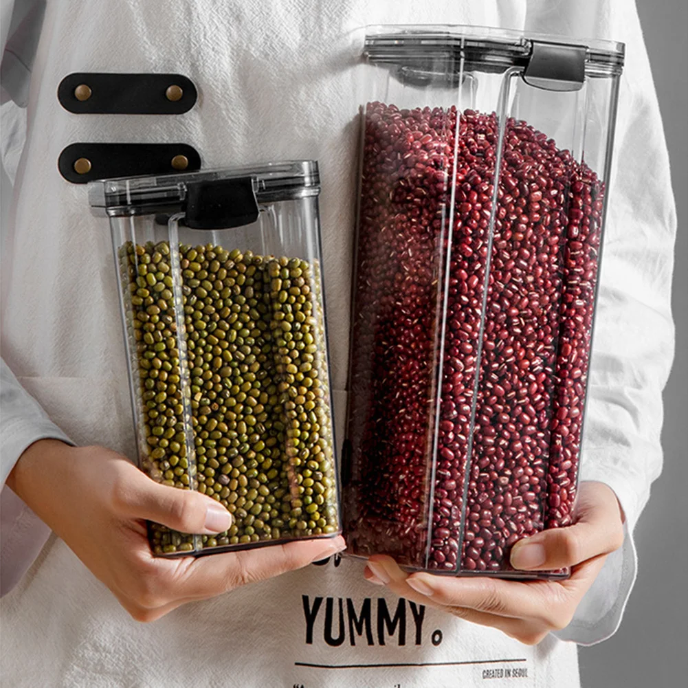 

1800ml Food Storage Container Kitchen Pantry Organizer Locked Airtight Lid Stackable Canister Food Storage Box