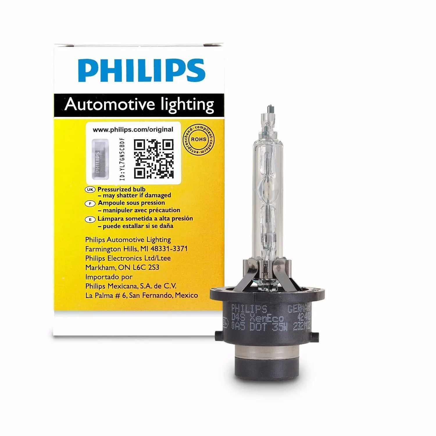 

Free Shipping 10 Pcs Original Philips Xenon HID Headlight Bulb Quality Xenon Standard D4S 42402 35W PK32d C1 Made In Germany