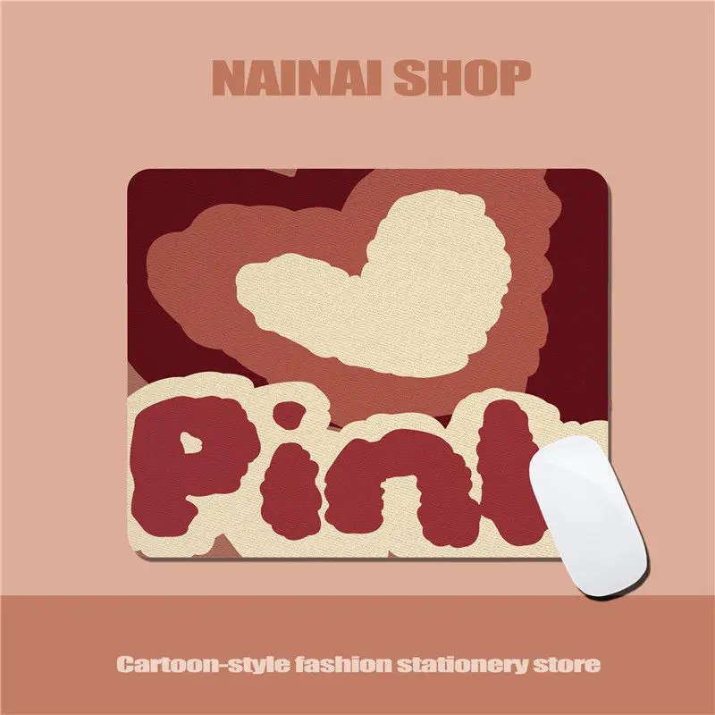 

Korean style love oil painting mouse pad cute girl cartoon art game creative computer desk pad couple models
