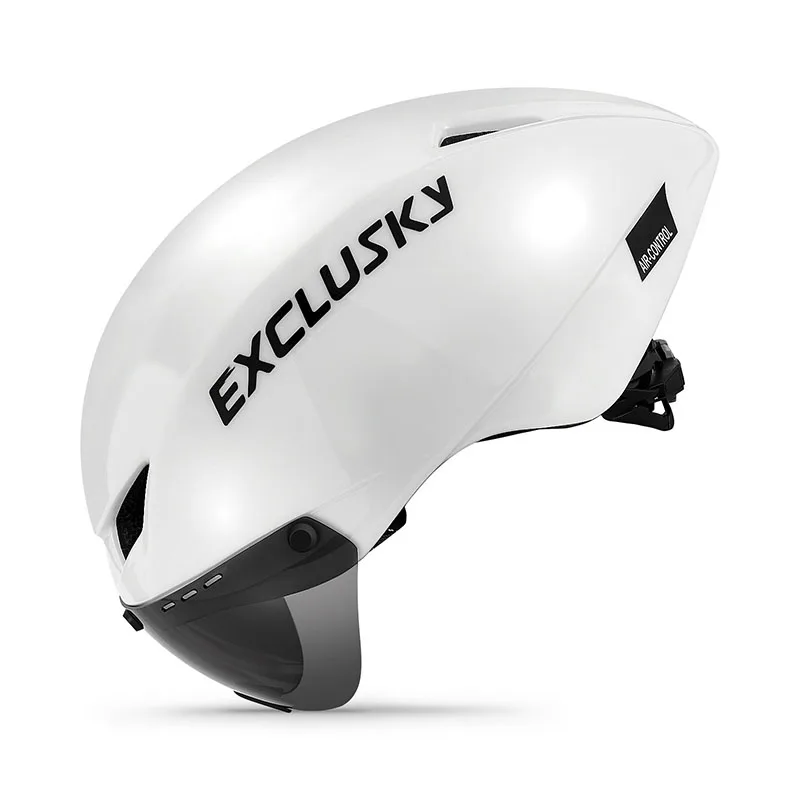 EXCLUSKY TT времени велосипедный шлем с очками объектив красный обучение велосипед