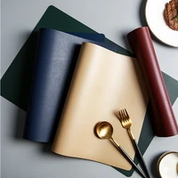 creative pu leather waterproof placemat table mat heat insulation anti skidding washable durable for kitchen dining table