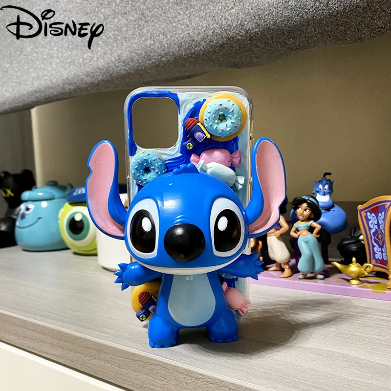 

Disney cartoon cute Stitch handmade diy creative mobile phone case for iphone 12mini/11promax/12promax/se/xr/7plus/8p/xs/xsmax/