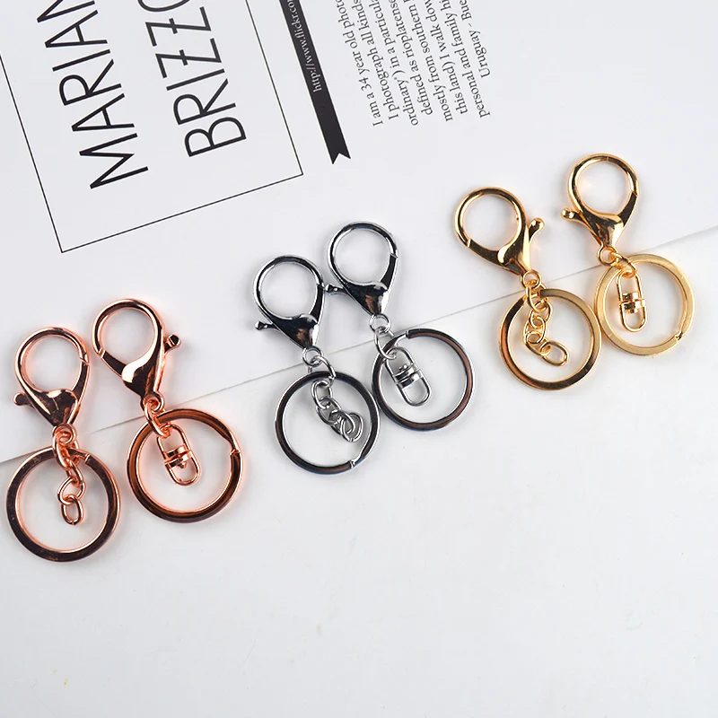 Пряжка Омар розового цвета серебристого металла брелок для ключей застежка DIY