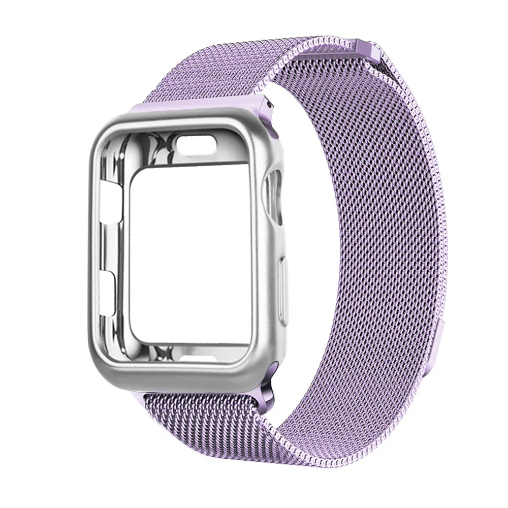 Миланский ремешок+ чехол для 38 мм 42 мм apple iwatch series 3 2 1 ремешок 40 мм 44 мм для apple watch 4 pulseira аксессуары для браслетов