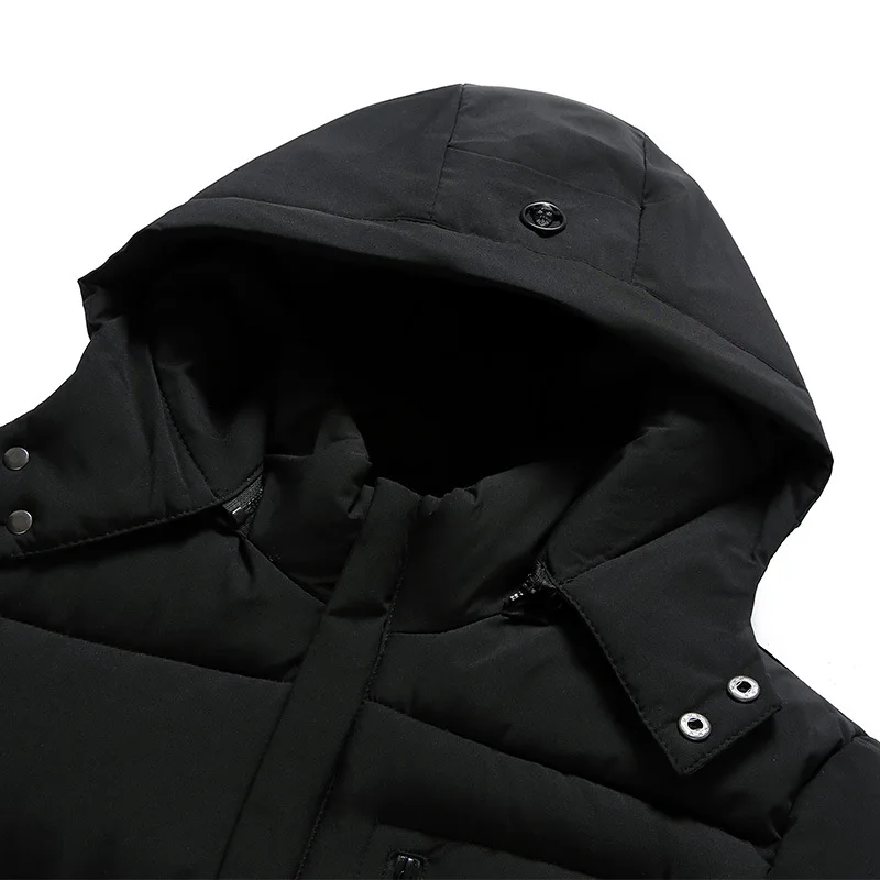 New Men's Winter Down Jacket High Quality Thick Winter Middle-Aged Warm Long Coat Cotton Clothes Men Parkas