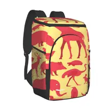 Large Cooler Bag Thermo Lunch Picnic Box African Animals Insulated Backpack Ice Pack Fresh Carrier Thermal Shoulder Bag