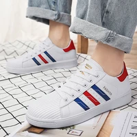 new style mens casual shoes korean lace up canvas shoes comfortable white shoes simple flat shoes shell toe shoes all match