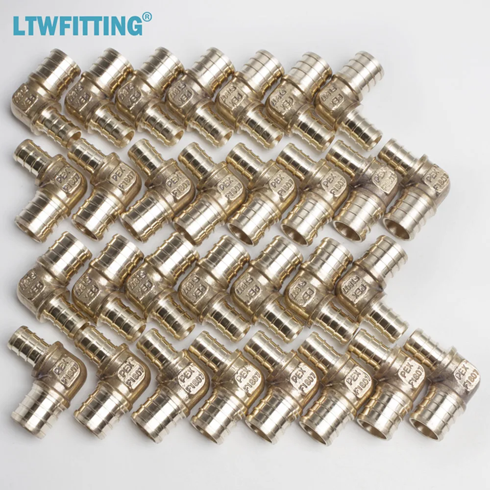 Латунный обжимной фитинг LTWFITTING PEX без свинца диаметр 1/2x3/4 колено PEX|crimp fitting|brass