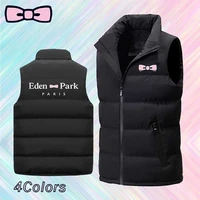 2021 men autumn and winter fashion eden paris logo print sleeveless jacket man warm and windproof down vest4 colors m 4xl