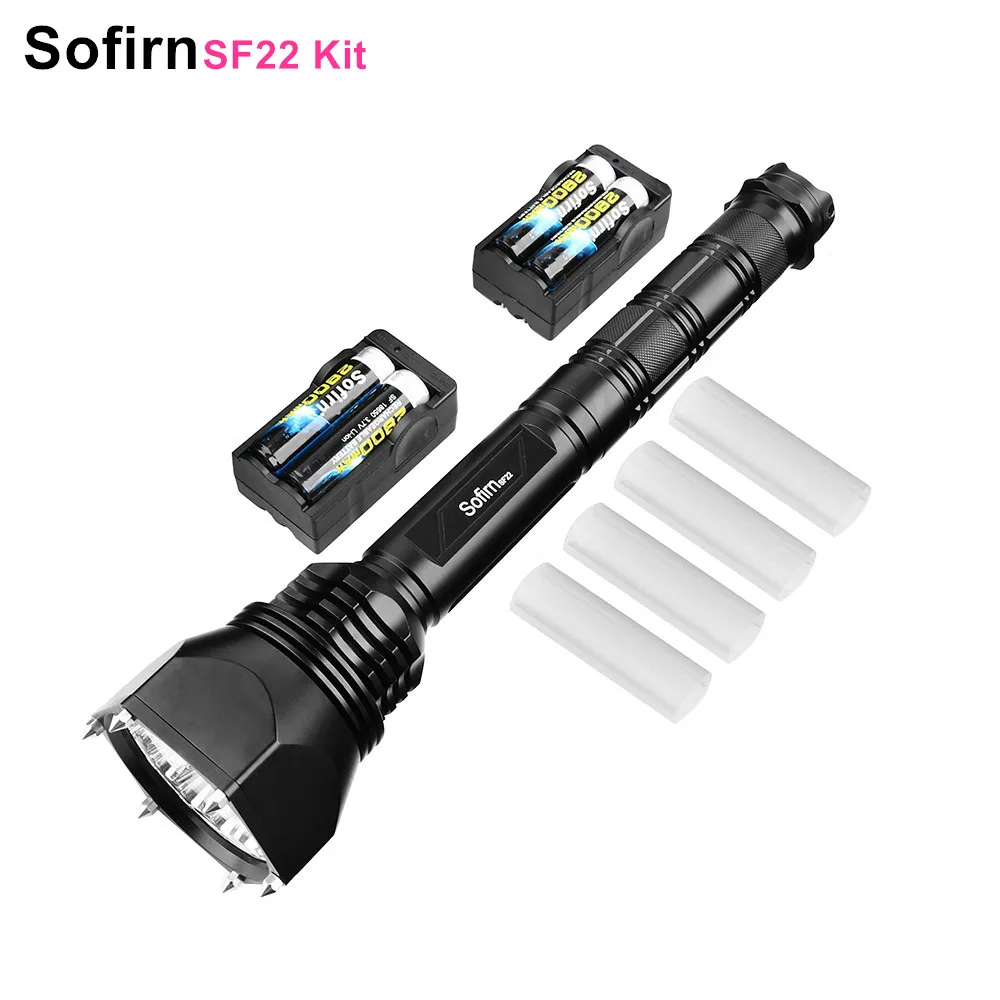 

Sofirn SF22 Kit Powerful LED Flashlight Self defense Cree XML2 6000LM LED Flashlight 18650 Military Tactical lanterna Adjustable