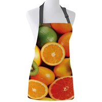 fruit orange kiwi orange apron personalized design adjustable canvas kitchen cafe aprons female ladies couples cooking dining
