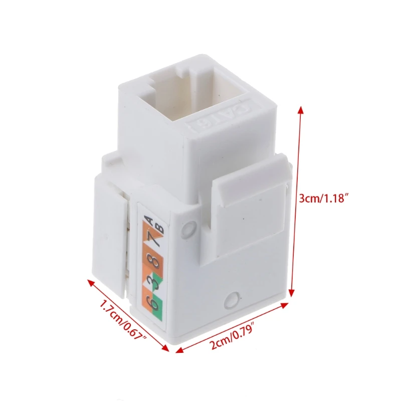 

2Pcs CAT6 Network Module Information Socket RJ45 Connector Adapter Keystone Jack