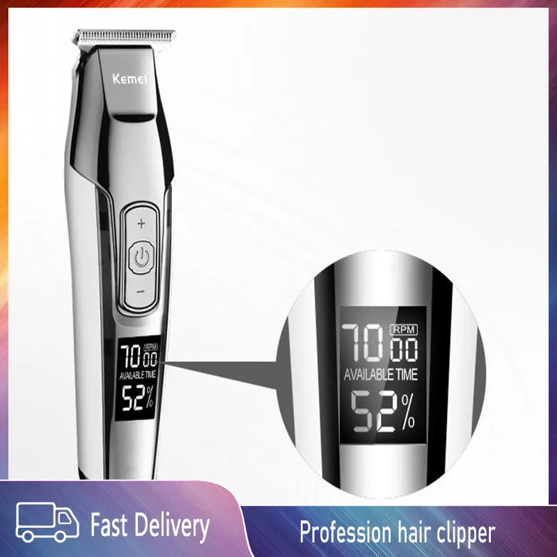 

2021 Profession Hair Clipper Beard Trimmer for Men Electric Men's Shaver LCD 0mm Hair Cutting Trimmer Machine Chargeable Razor
