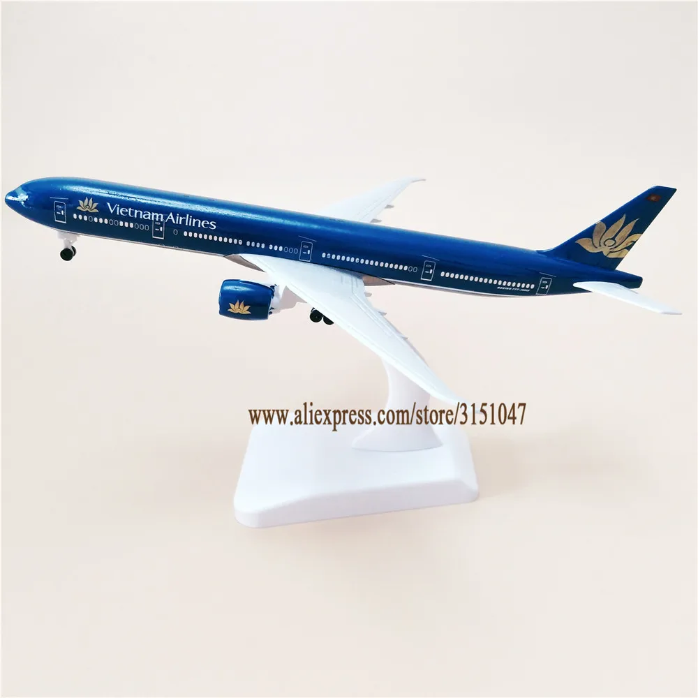 Модель самолета 19 см авиакомпании Вьетнам B777 Боинг 777 модель из металлического