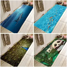 Cartoon Panda Shark Sea Fish Peacock Cat Kitchen Entrance Door Mat Anti-slip Floor Rug Bathroom Area Hallway Free Shipping Cartoon Panda Shark Sea Fish Peacock Cat Kitchen Entrance Door Mat Anti-slip Floor Rug Bathroom Area Hallway Free Shipping